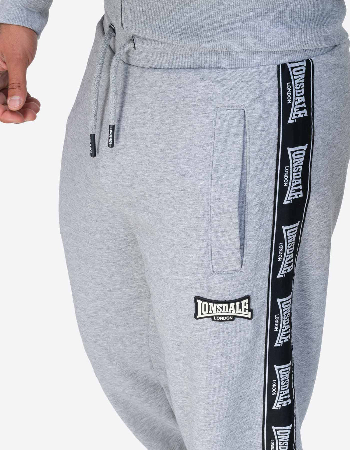 Pantalón Chándal LONSDALE TENSTON - Marl Grey/Black/White