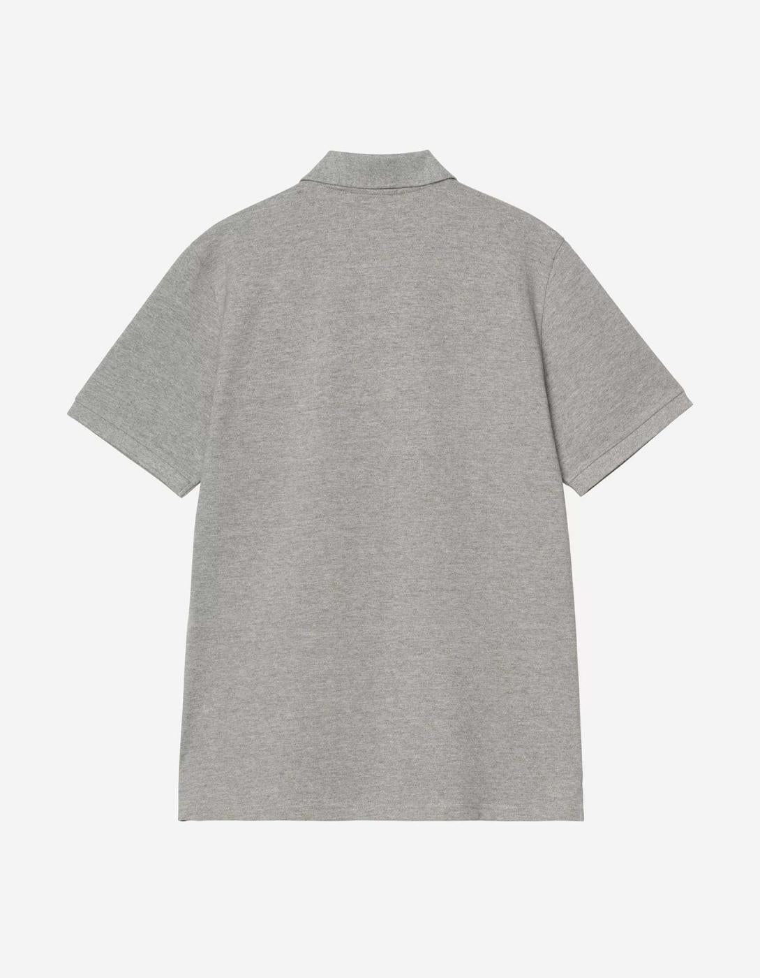 Polo CARHARTT WIP CHASE PIQUE - Grey Heather / Gold