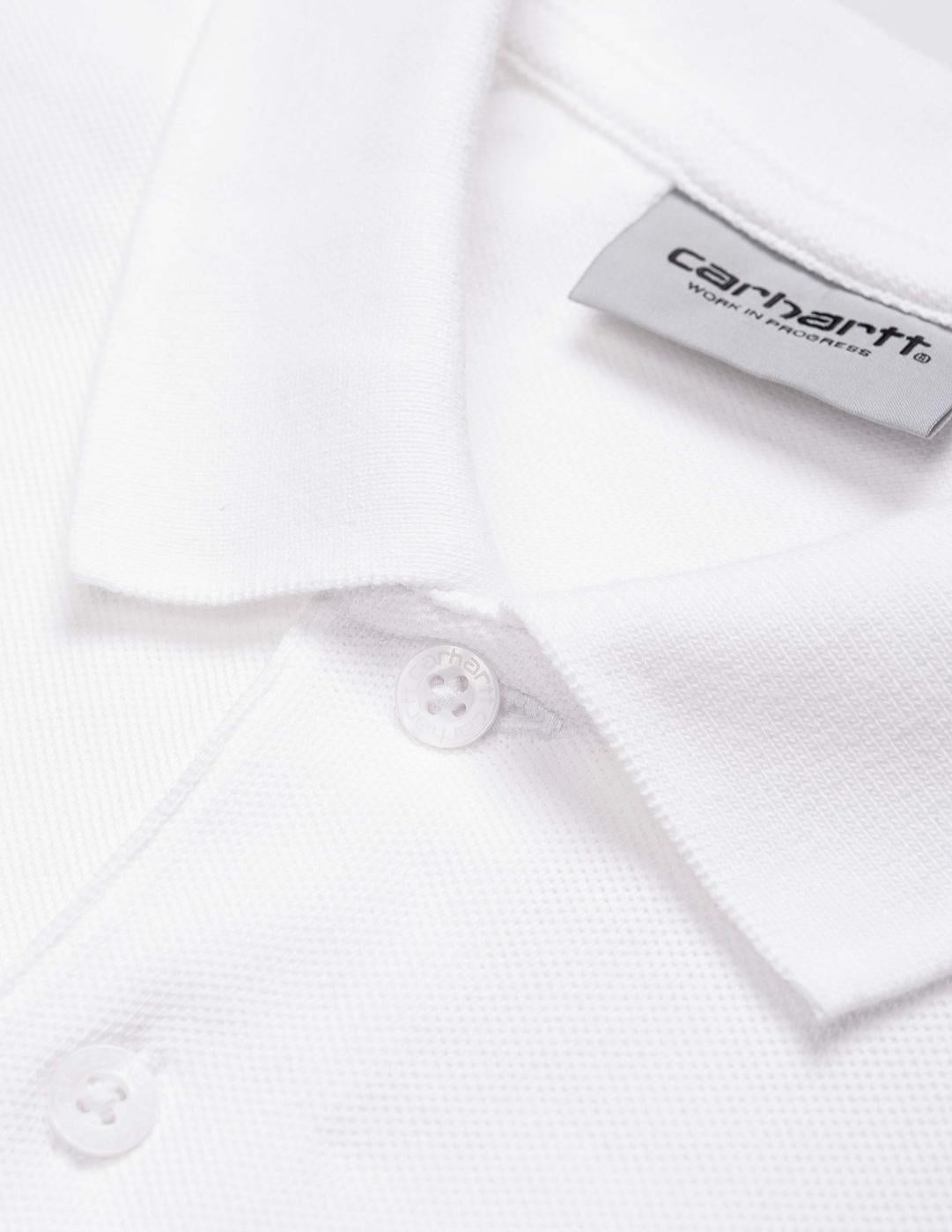 Polo CARHARTT WIP CHASE PIQUE - White / Gold