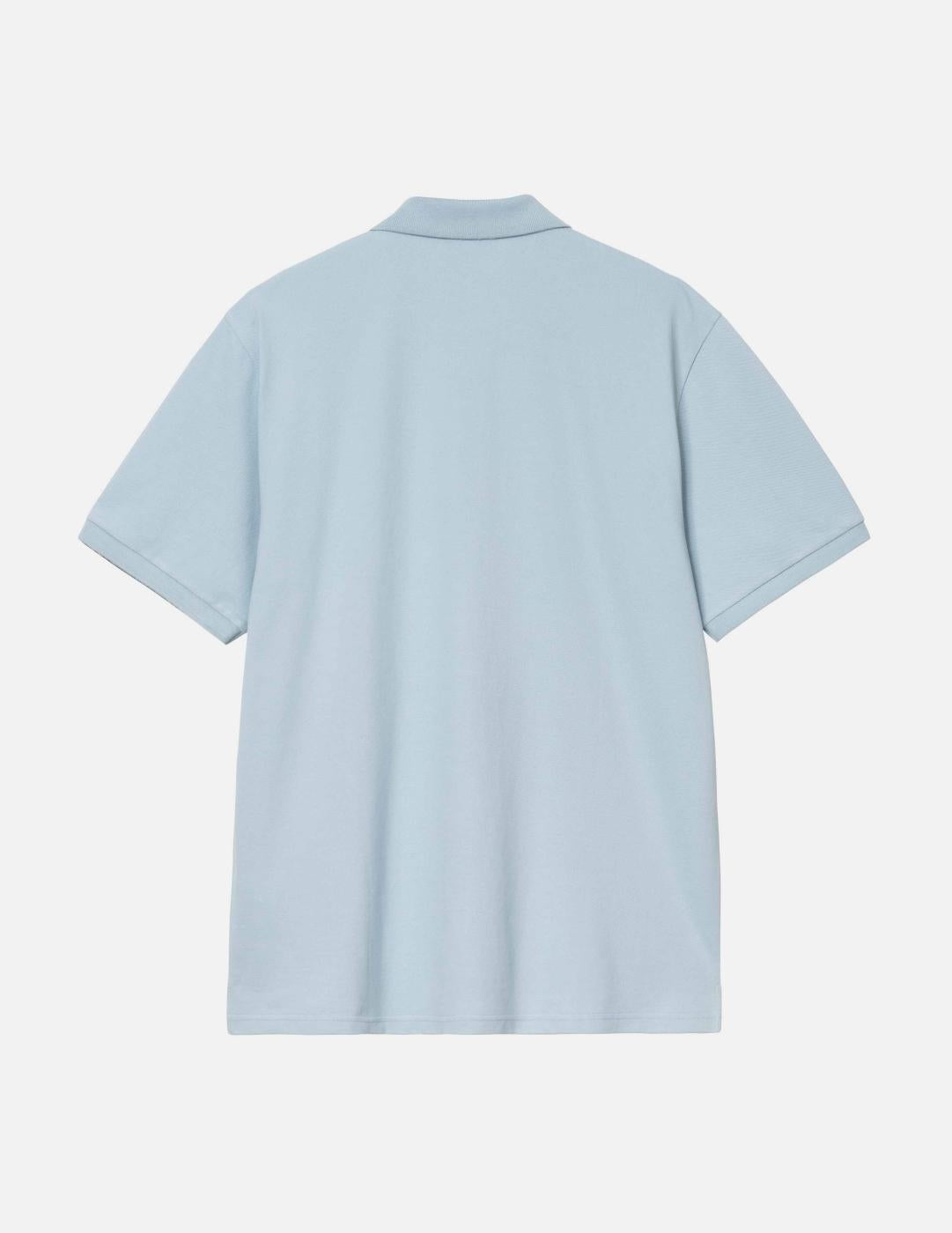 Polo CARHARTT WIP SCRIPT - Blue Fog / White