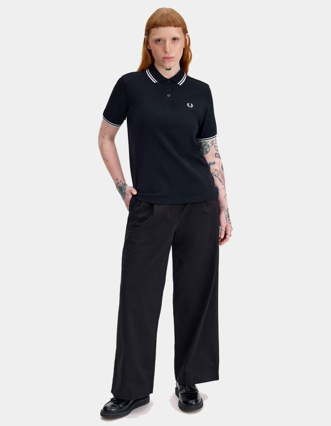 Polo FRED PERRY G3600 - Black/White