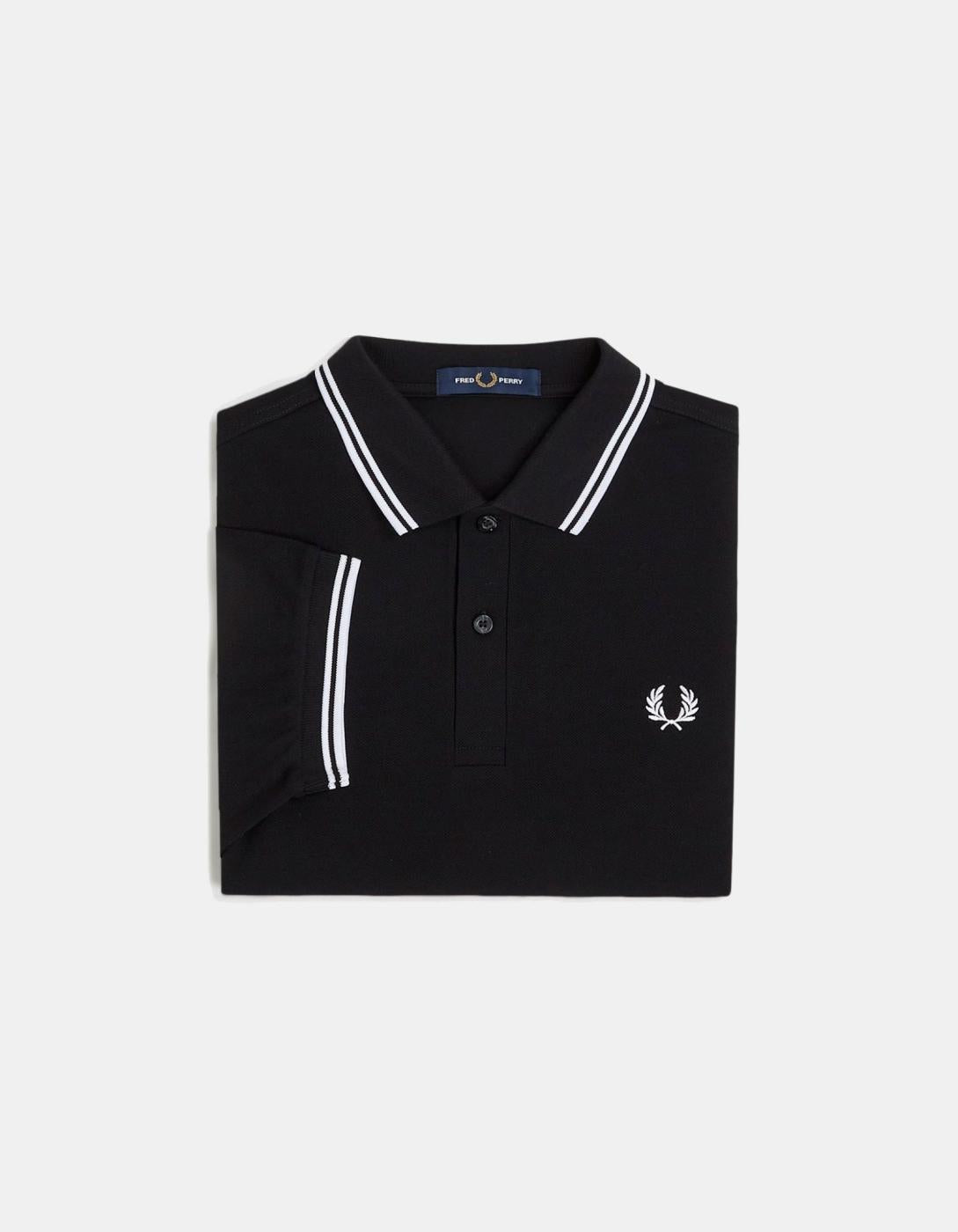 Polo FRED PERRY M3600 - Black/White/White