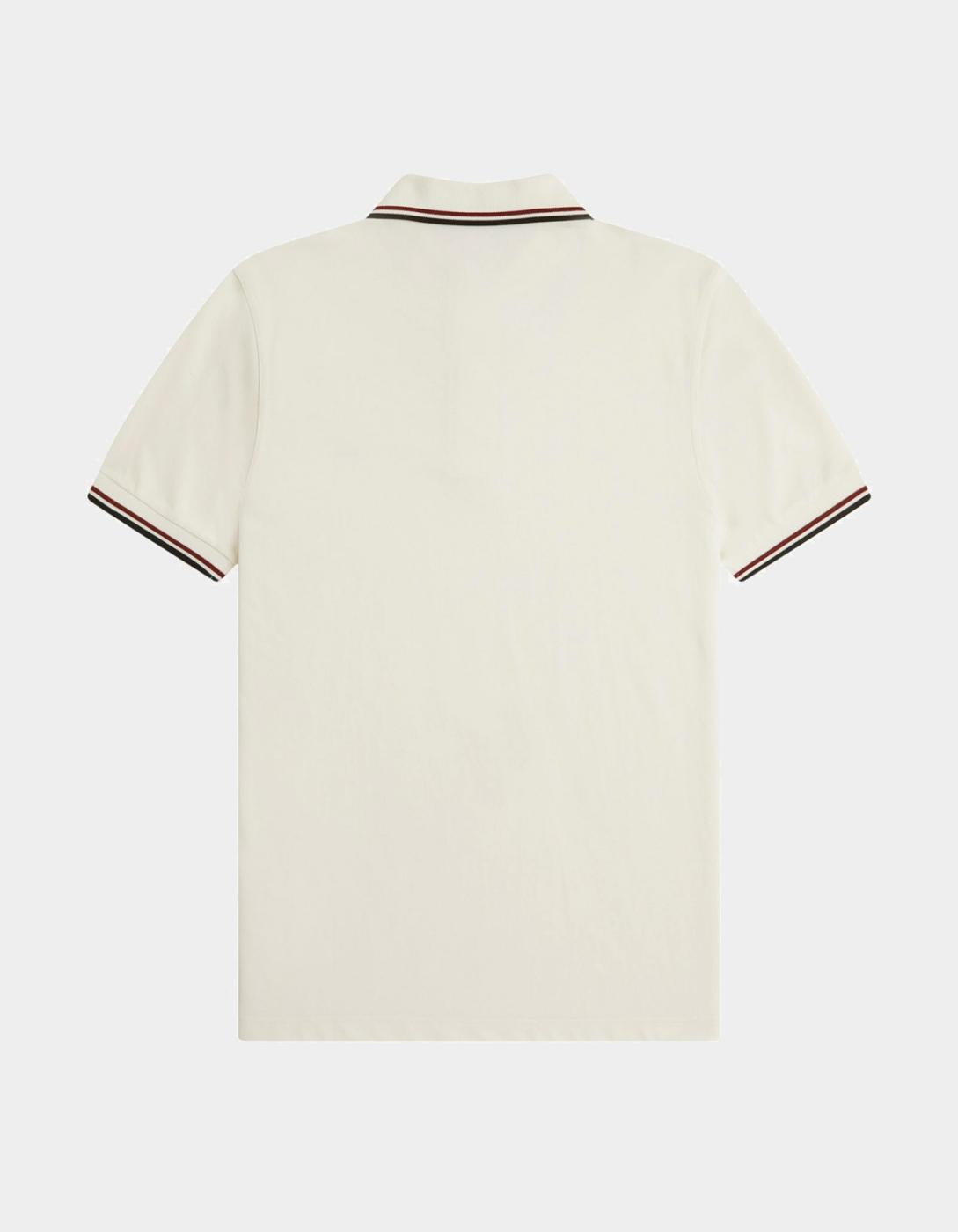 Polo FRED PERRY M3600 - Ecru/Brandy/Night Green