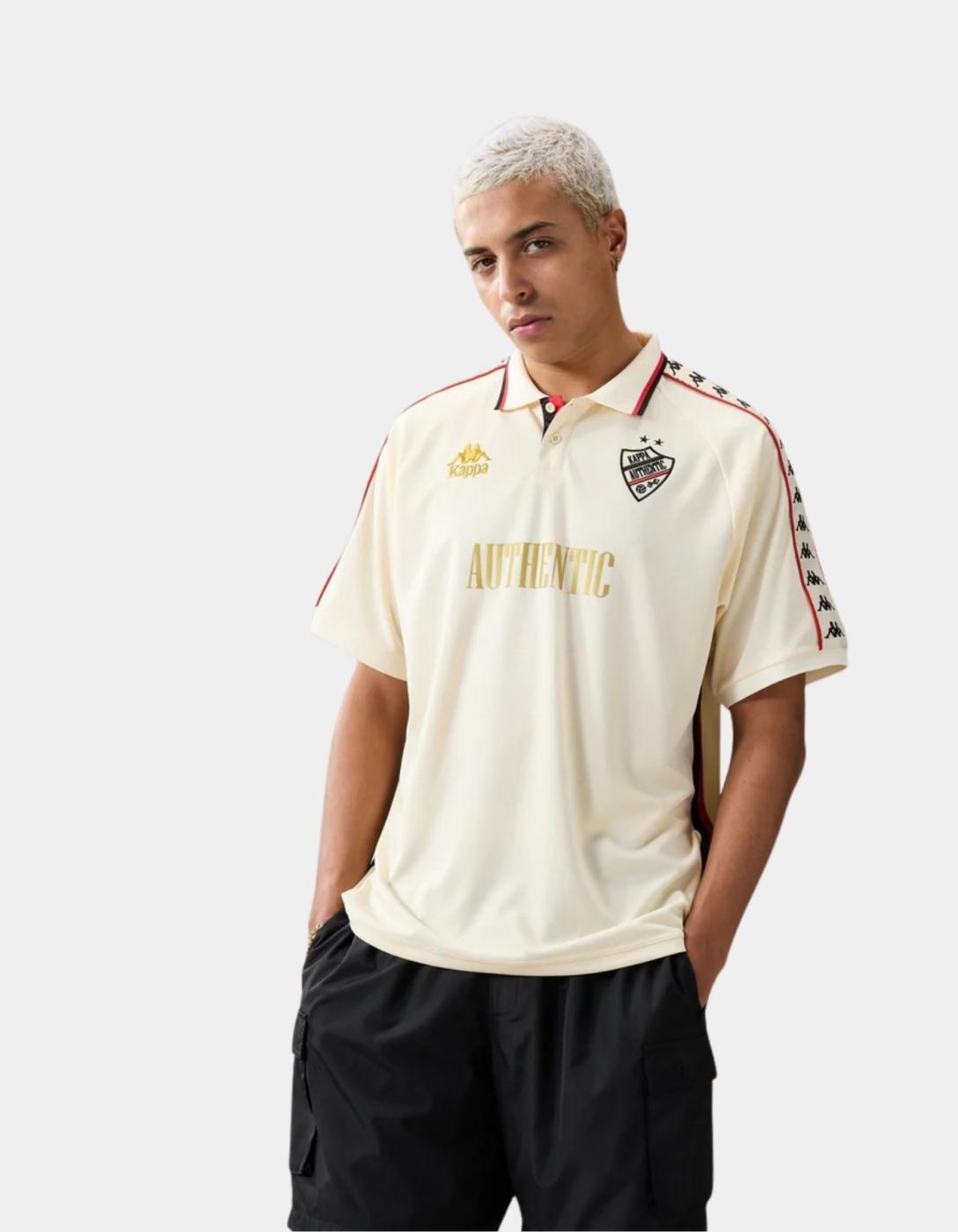 Polo KAPPA STAFEN - Beige Butter/Red Md Coral/Black