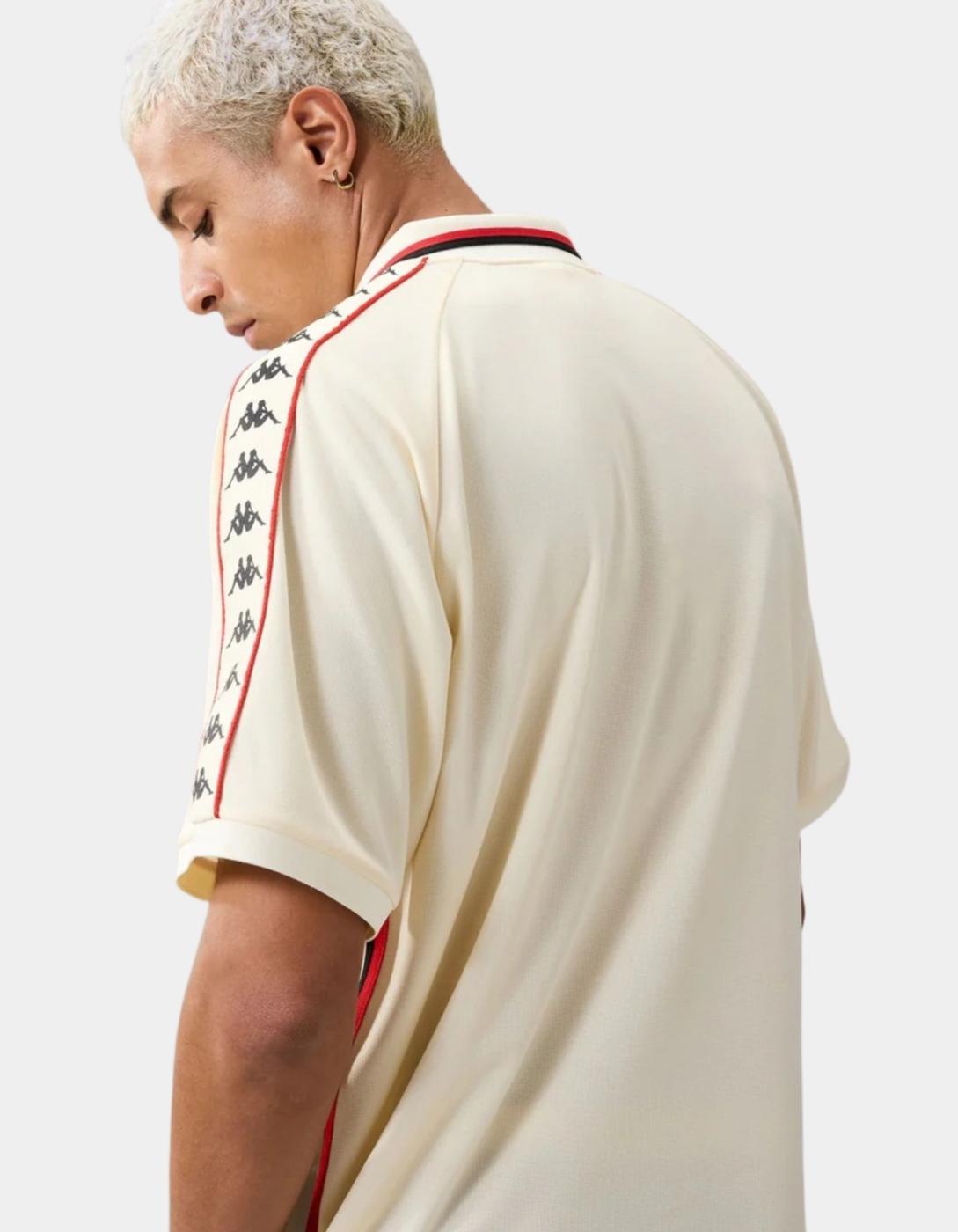 Polo KAPPA STAFEN - Beige Butter/Red Md Coral/Black
