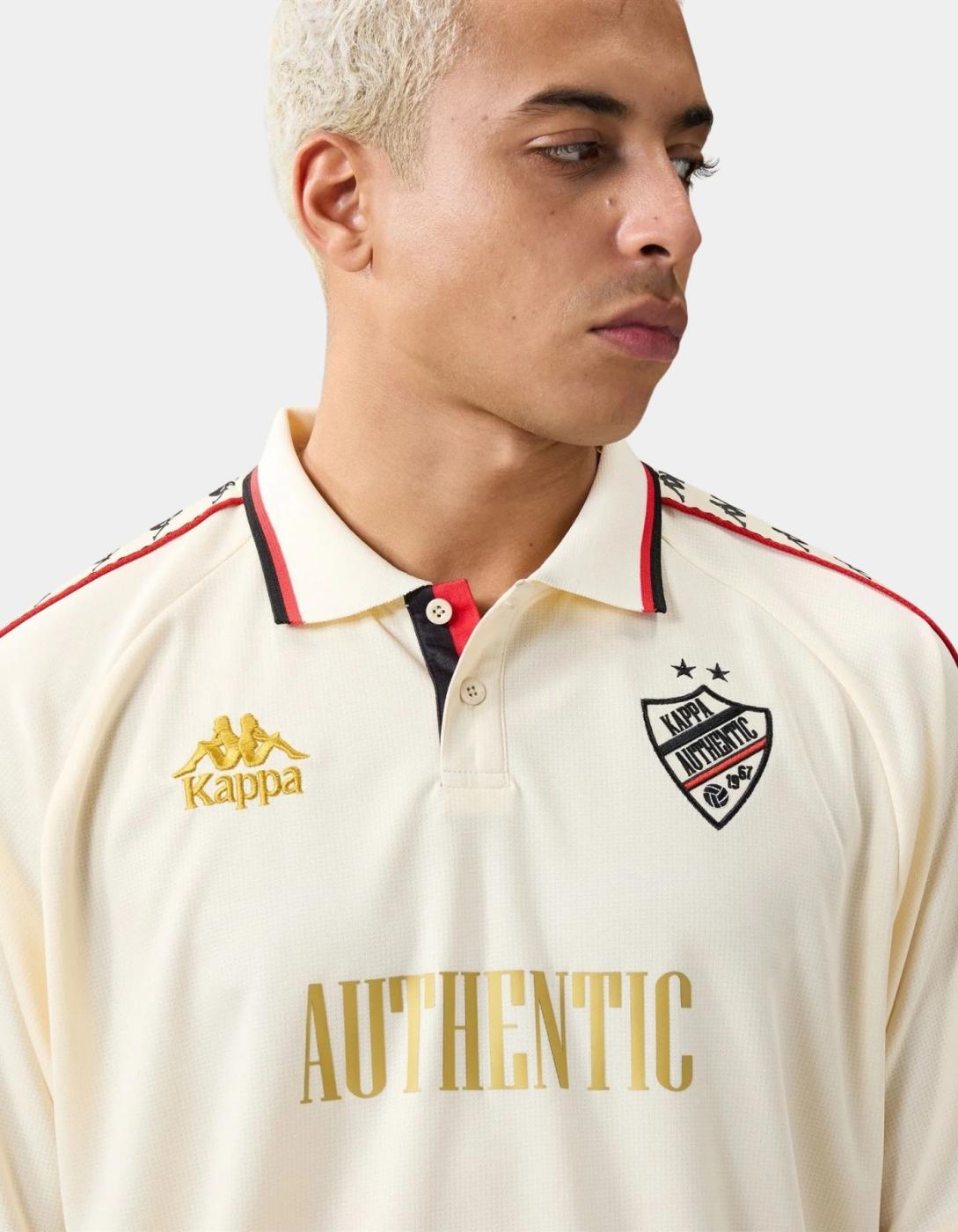 Polo KAPPA STAFEN - Beige Butter/Red Md Coral/Black
