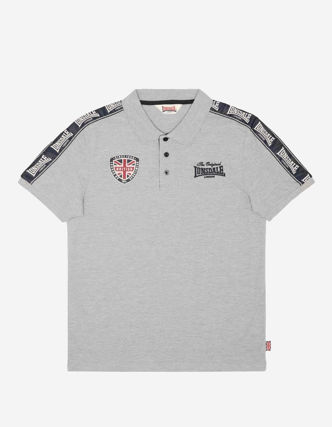Polo PELTON - Marl Grey/Dark Navy/Ecru