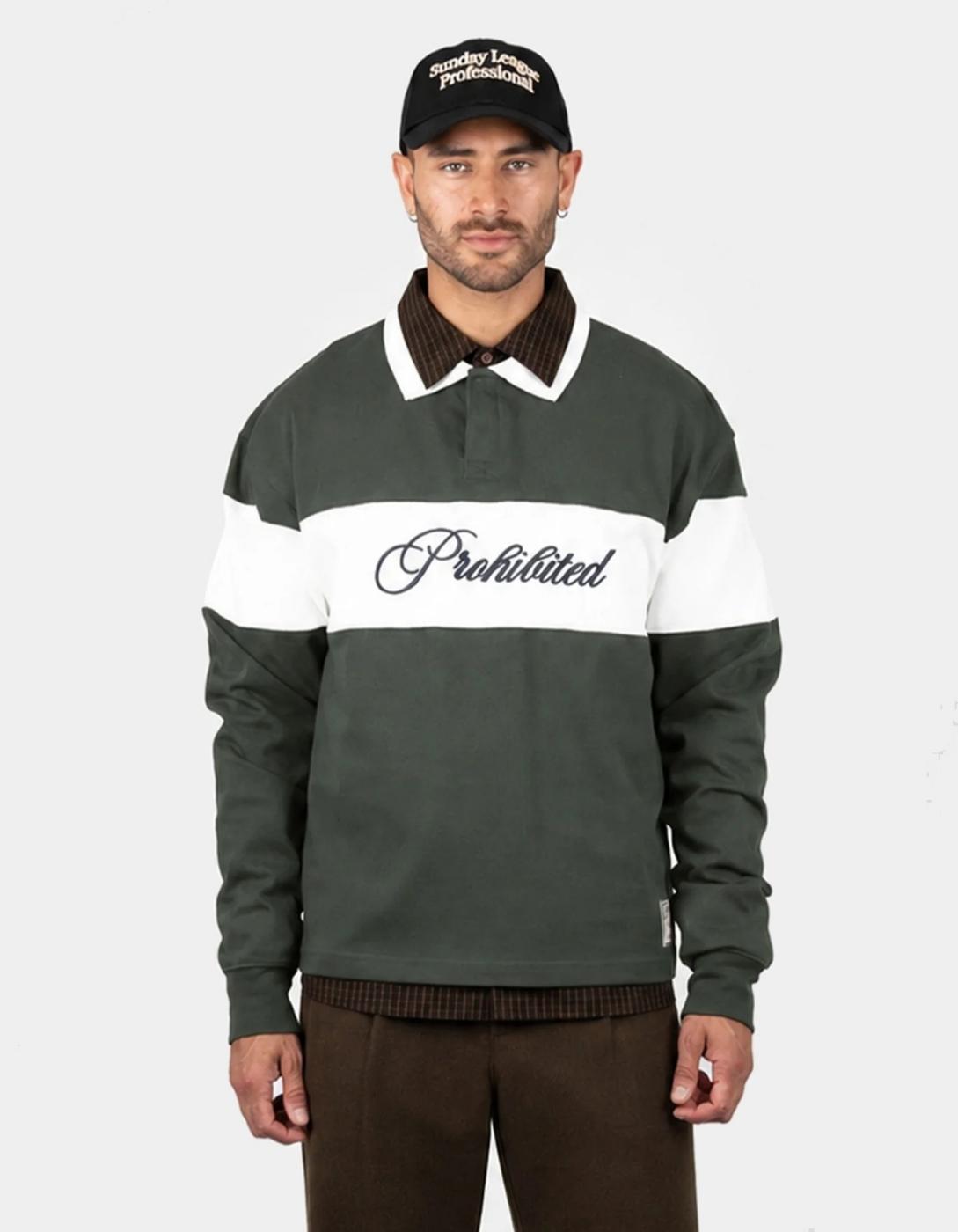 Polo PROHIBITED BACK IN THE DAYS - Forest Green