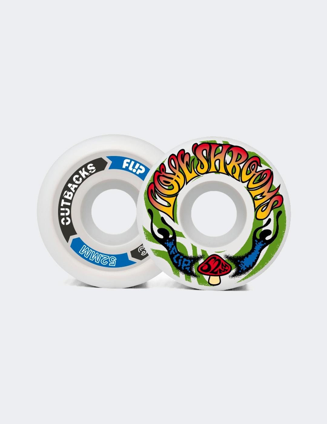 Ruedas Flip CUTBACK LOVESHROOM 52mm 99a White (4 ruedas)