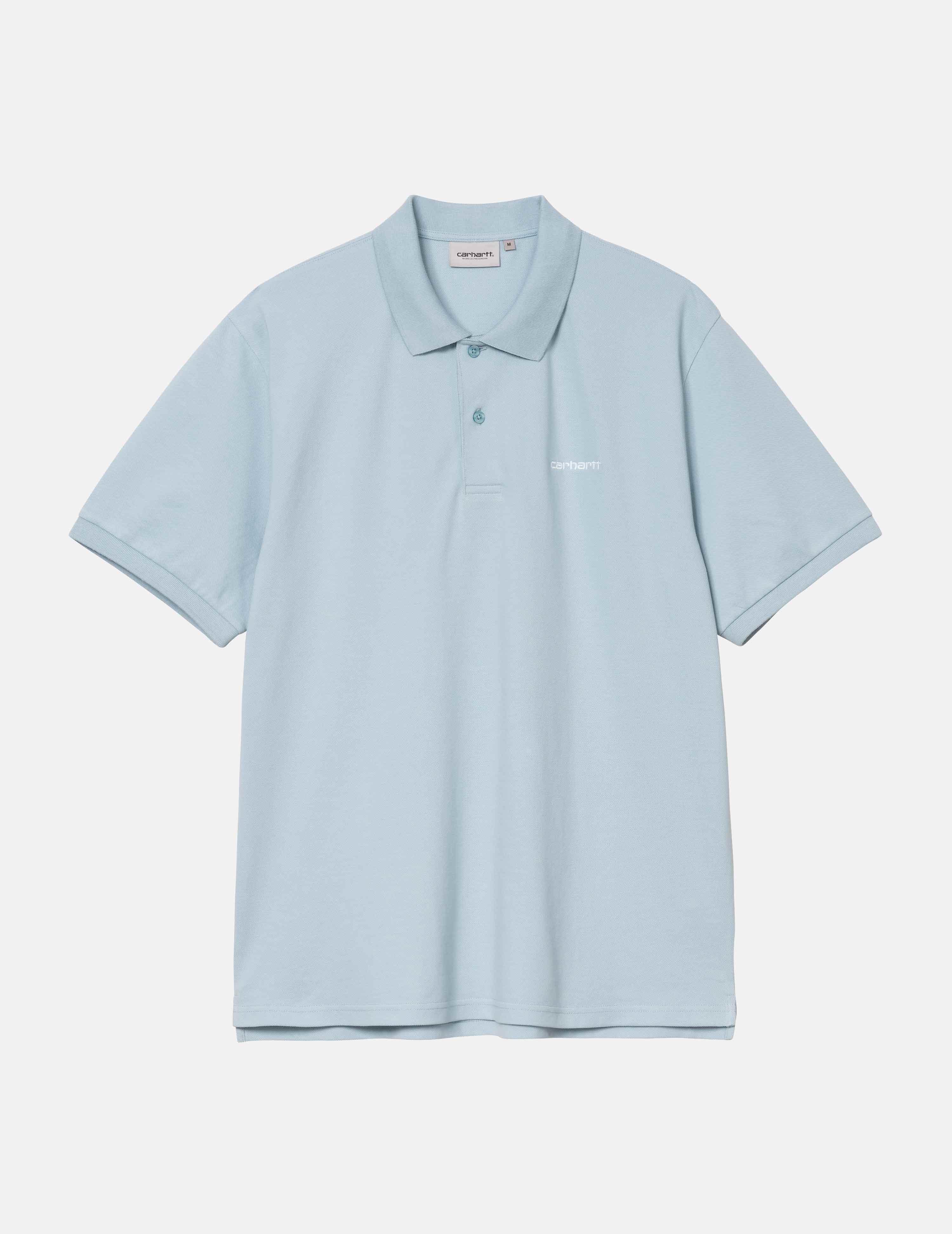 Polo CARHARTT WIP SCRIPT - Blue Fog / White