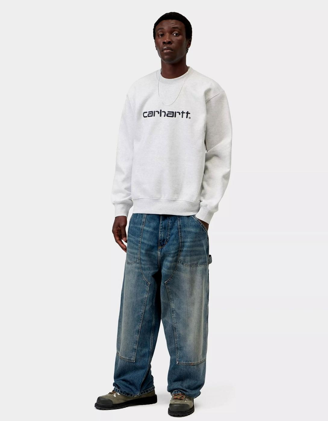 Sud. Crew CARHARTT WIP SWEAT - Ash Heather / Graphite