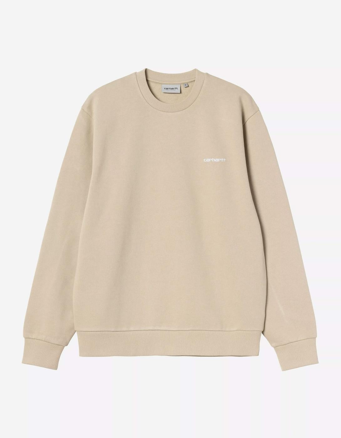 Sud. Crew CARHARTT WIP SCRIPT EMBROIDERY - Barchan / White