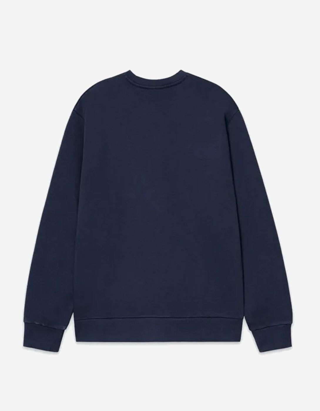 Sud. Crew SCRIPT EMBROIDERY - Deep Night / White
