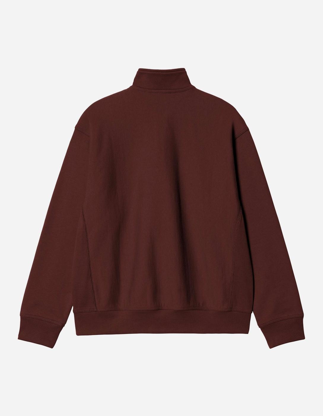 Sud. HALF ZIP AMERICAN SCRIPT SWEAT - Amarone