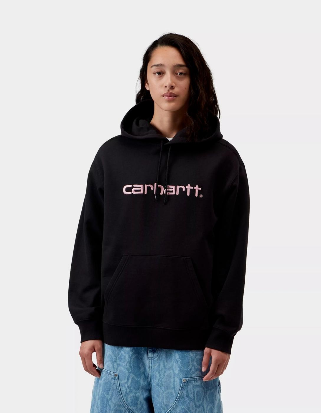 Sud. W' HOODED CARHARTT WIP - Black / Hortensia