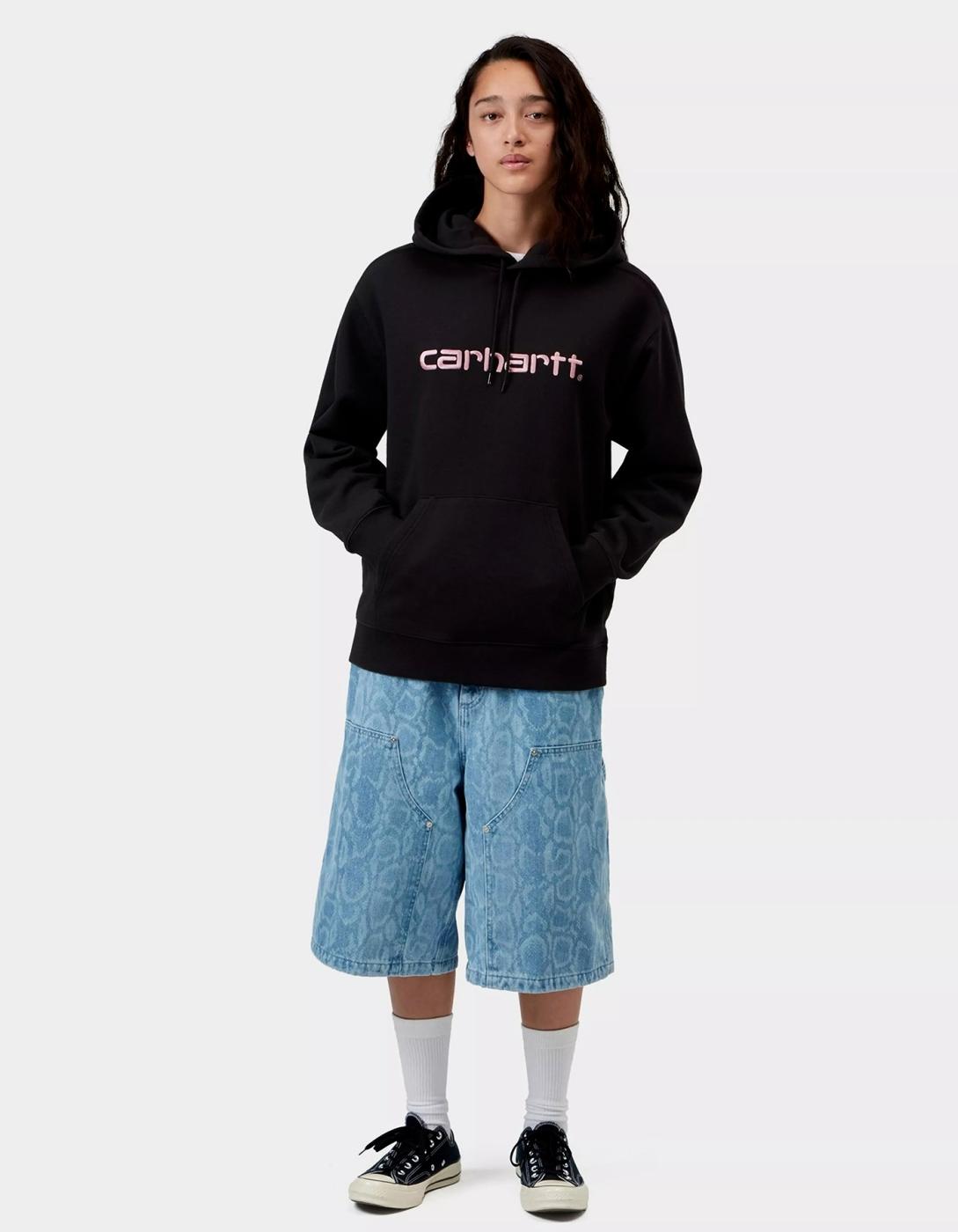 Sud. W' HOODED CARHARTT WIP - Black / Hortensia
