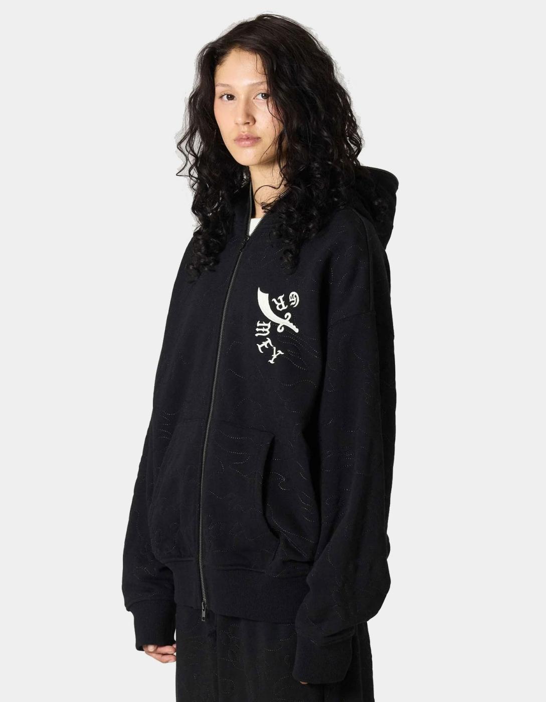 Sudadera Cap. Abierta ODD CUTLASS - Black