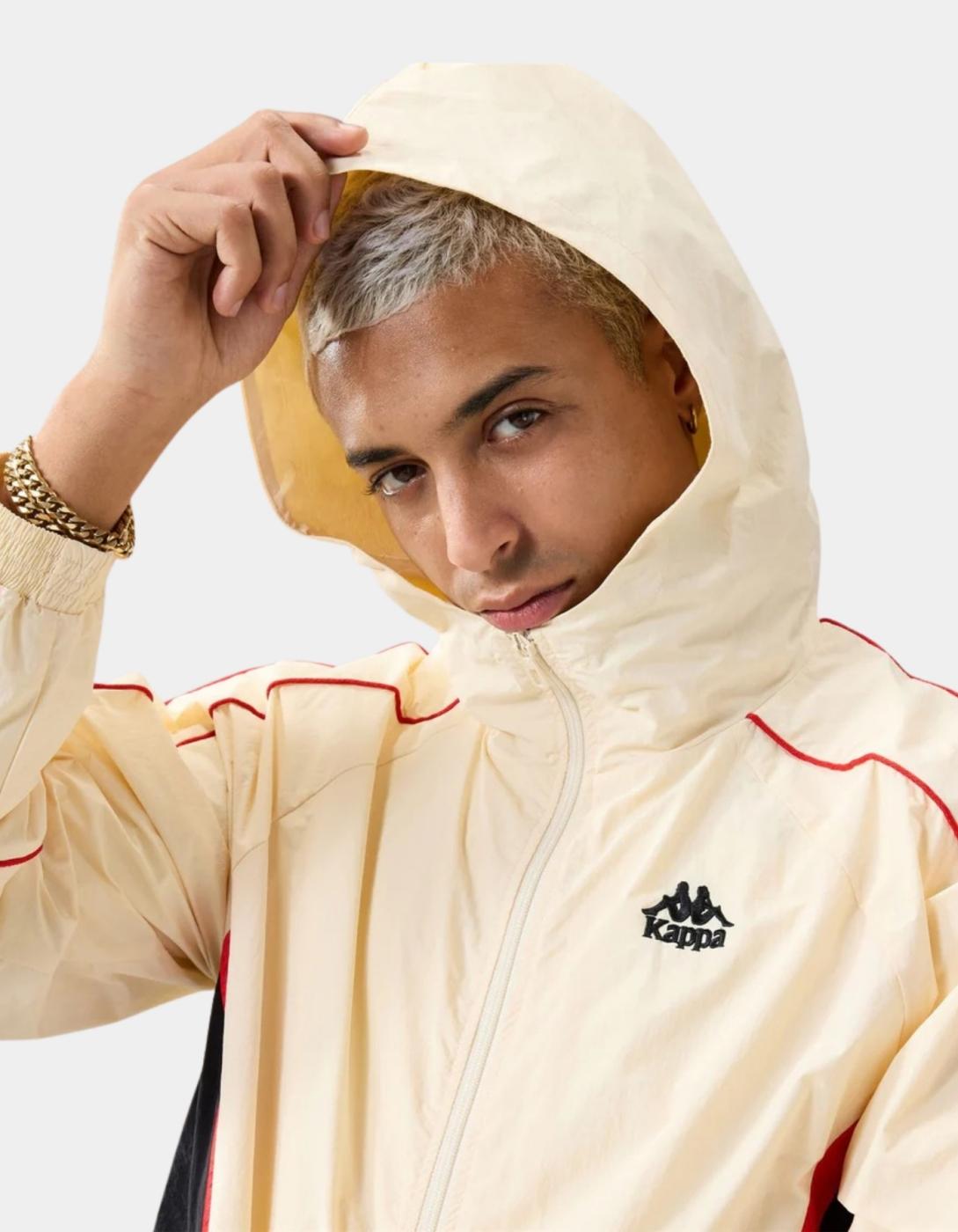 Sudadera Cap. Abierta SILAS - Beige Butter/Red Md
