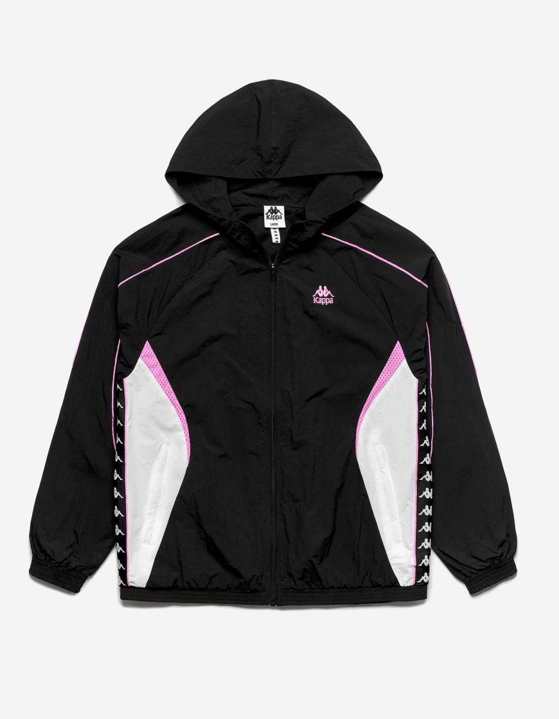 Sudadera Cap. Abierta SILAS - Black/Pink Prism/Whi