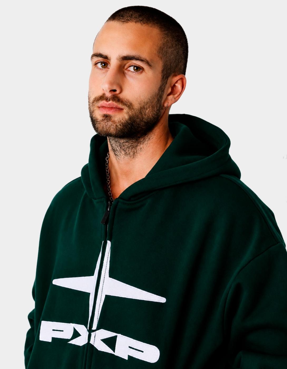 Sudadera Capucha Abierta 2534000 - Verde
