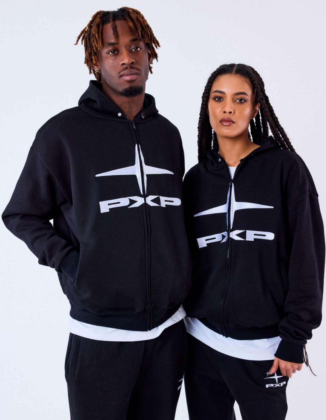 Sudadera Capucha Abierta PXP 2534000 - Negro