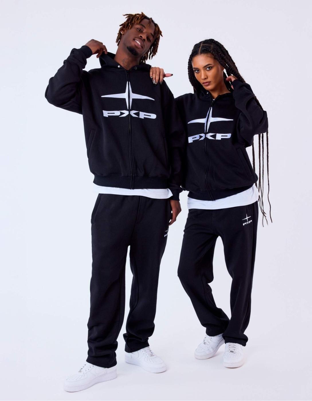 Sudadera Capucha Abierta PXP 2534000 - Negro