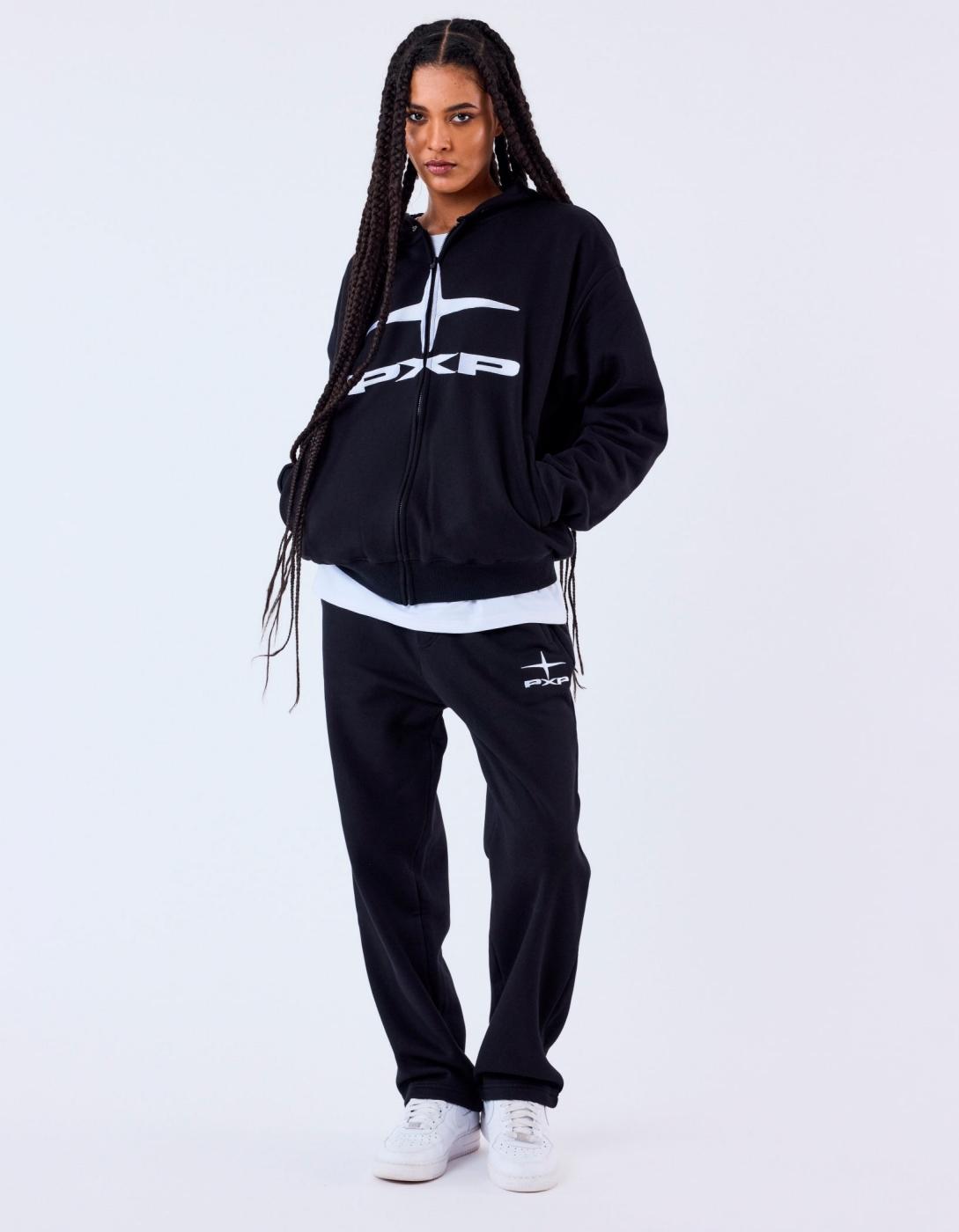 Sudadera Capucha Abierta PXP 2534000 - Negro