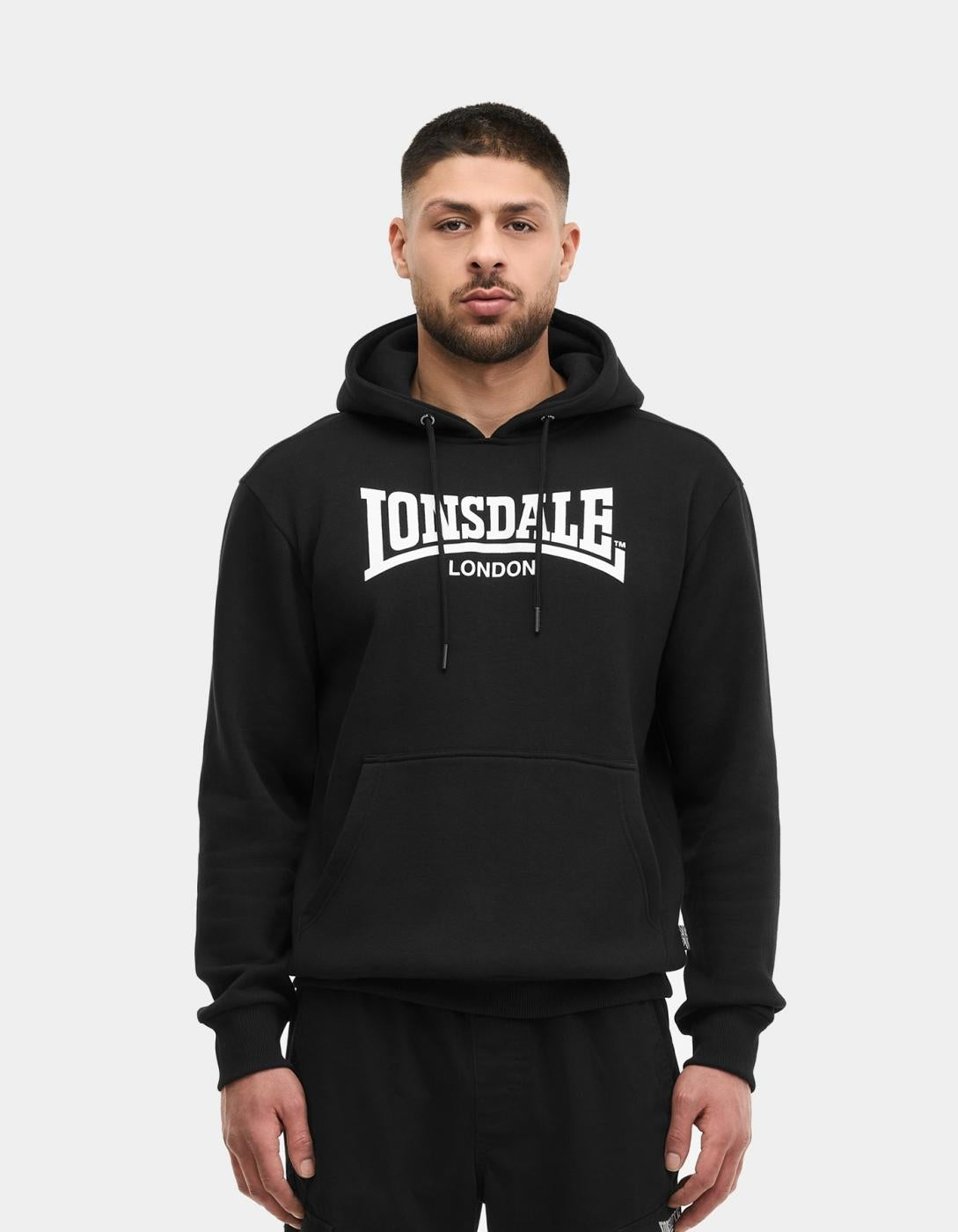 Sudadera Capucha LONSDALE BICKINGTON - Black/White