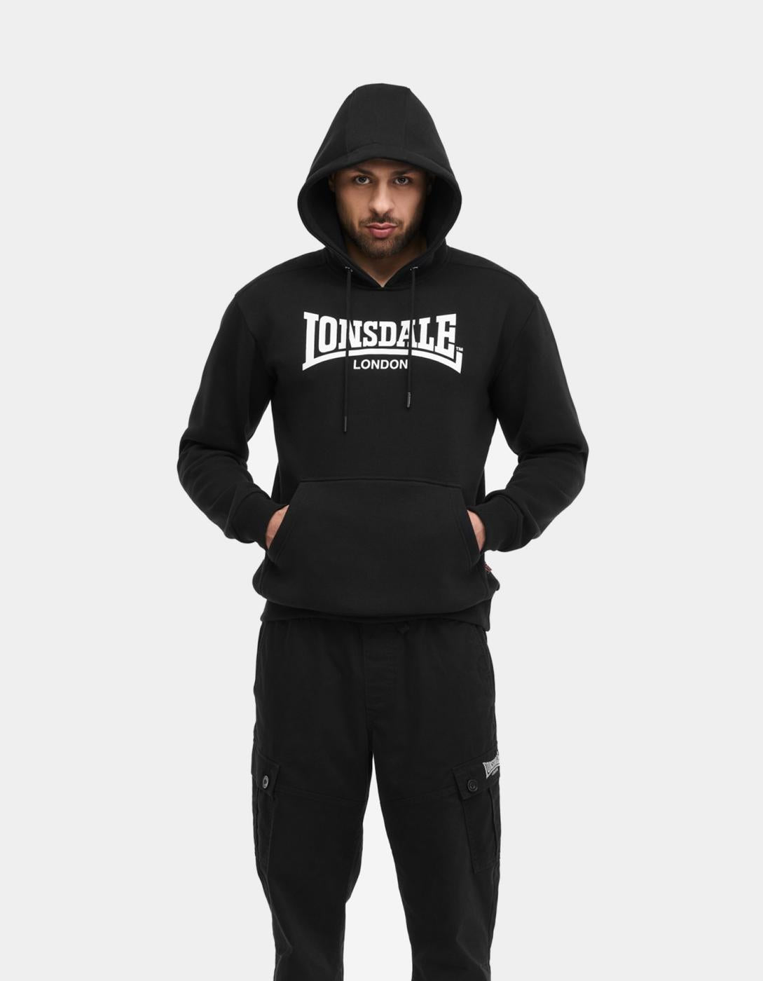 Sudadera Capucha LONSDALE BICKINGTON - Black/White