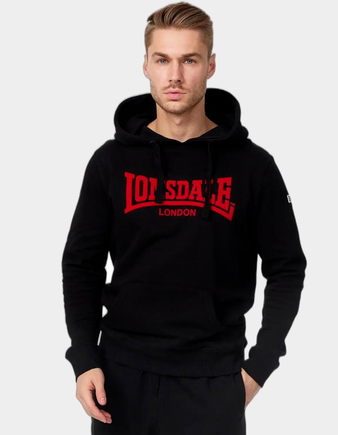 Sudadera Capucha LONSDALE ONE TOTE - Black