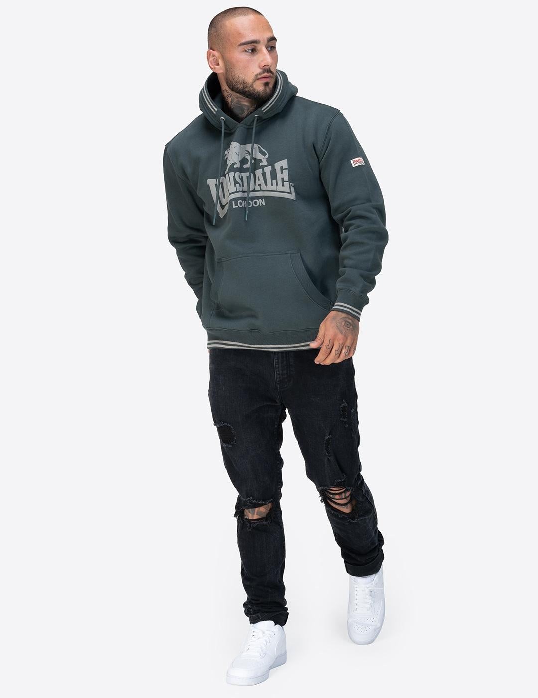 Sudadera Capucha LONSDALE OUTWOOD - Green/Green
