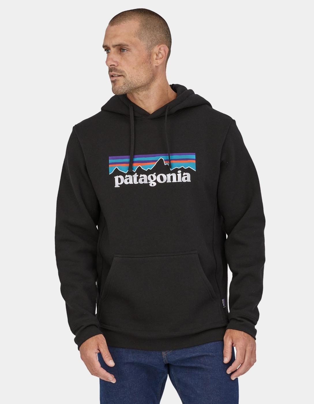 Sudadera Capucha PATAGONIA P-6 LOGO UPRISAL - Black