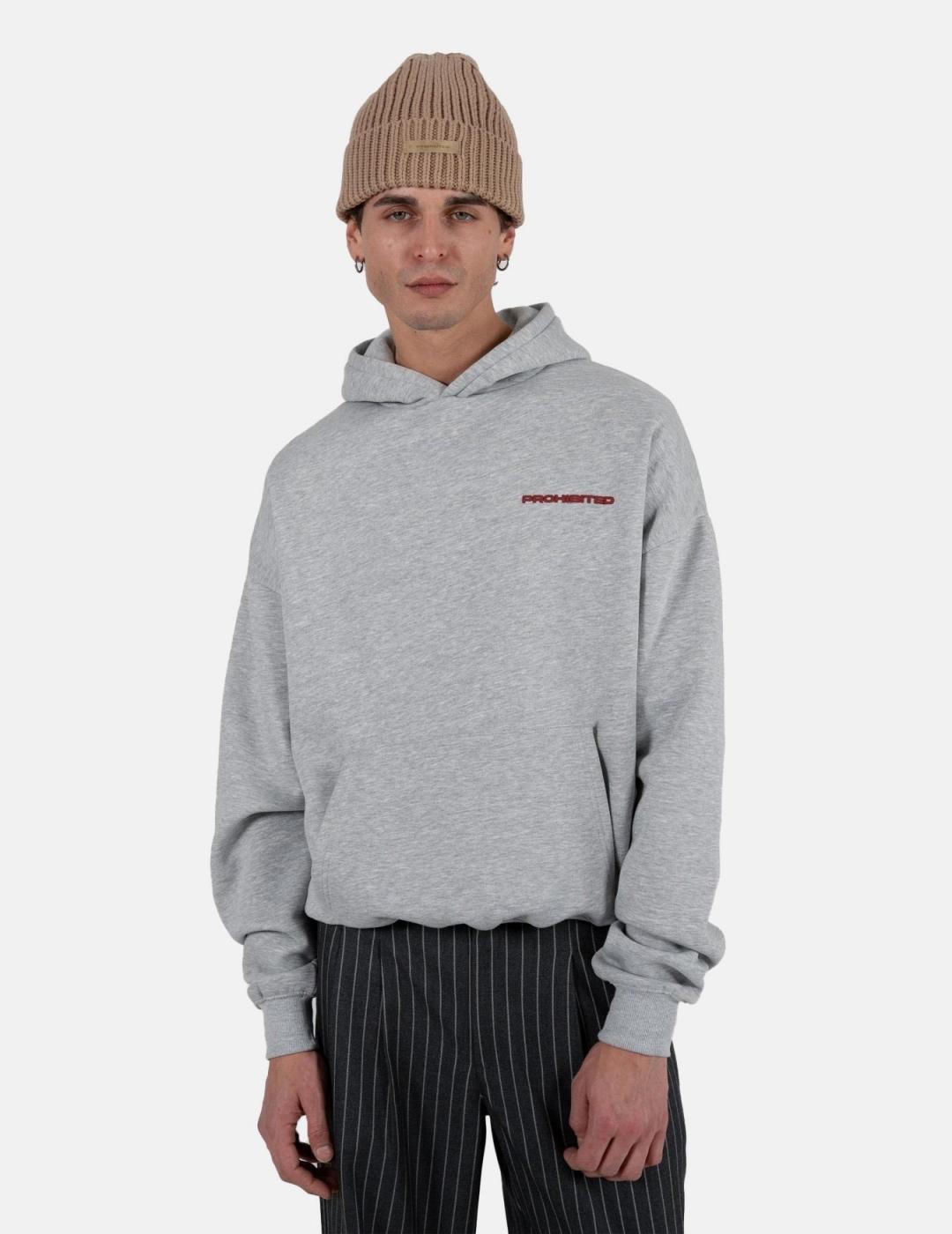 Sudadera Capucha PROHIBITED 10119 - Grey Melange