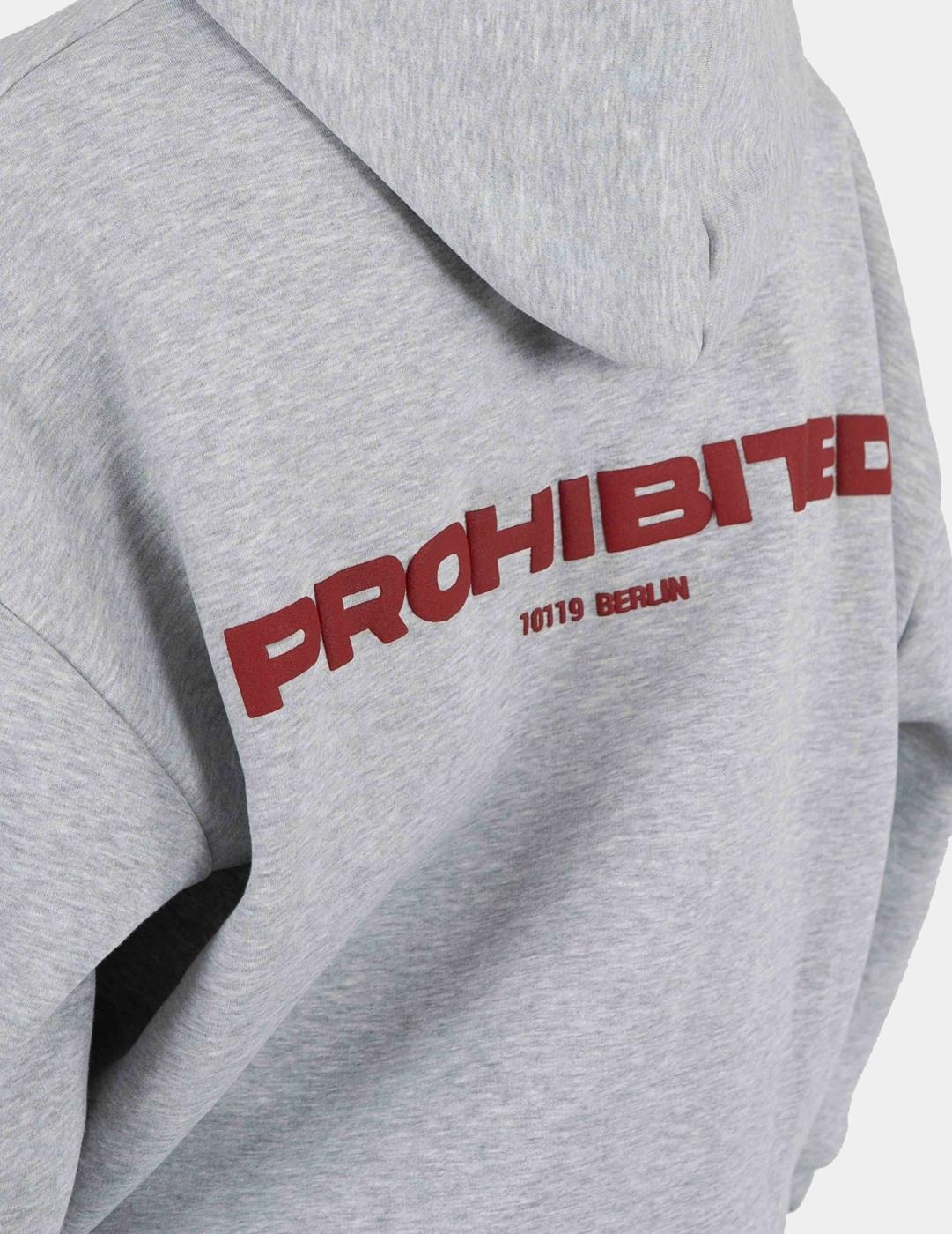 Sudadera Capucha PROHIBITED 10119 - Grey Melange