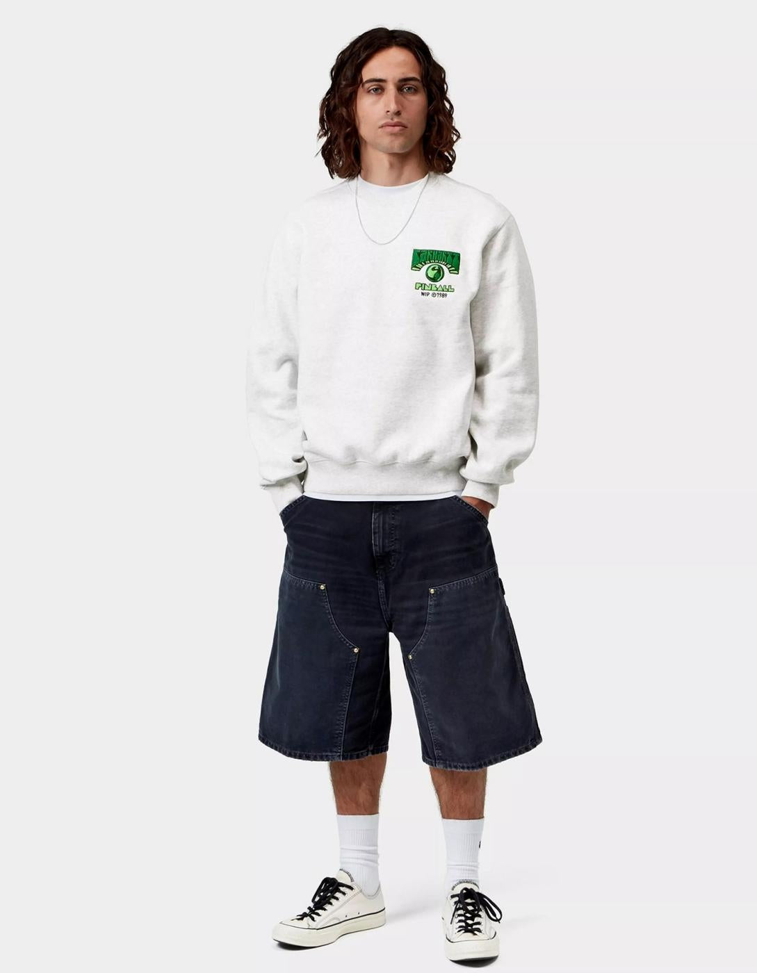 Sudadera CARHARTT WIP Crew PINBALL - Ash Heather