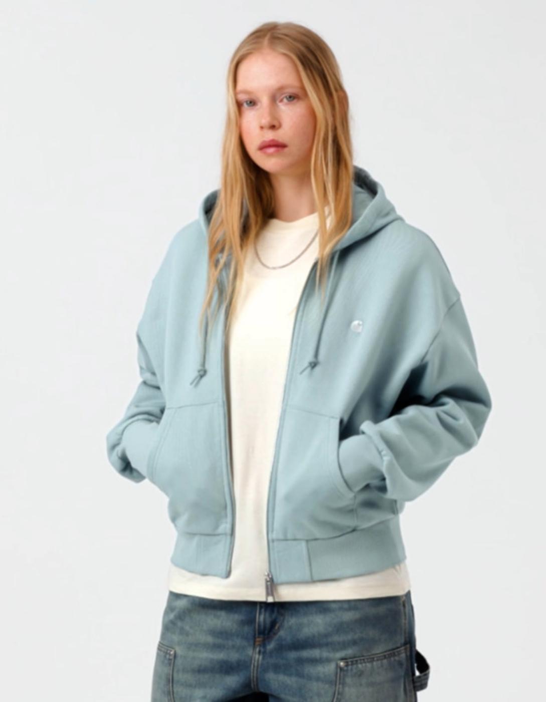 Sudadera CARHARTT WIP W' CASEY - Tourmaline / Silver