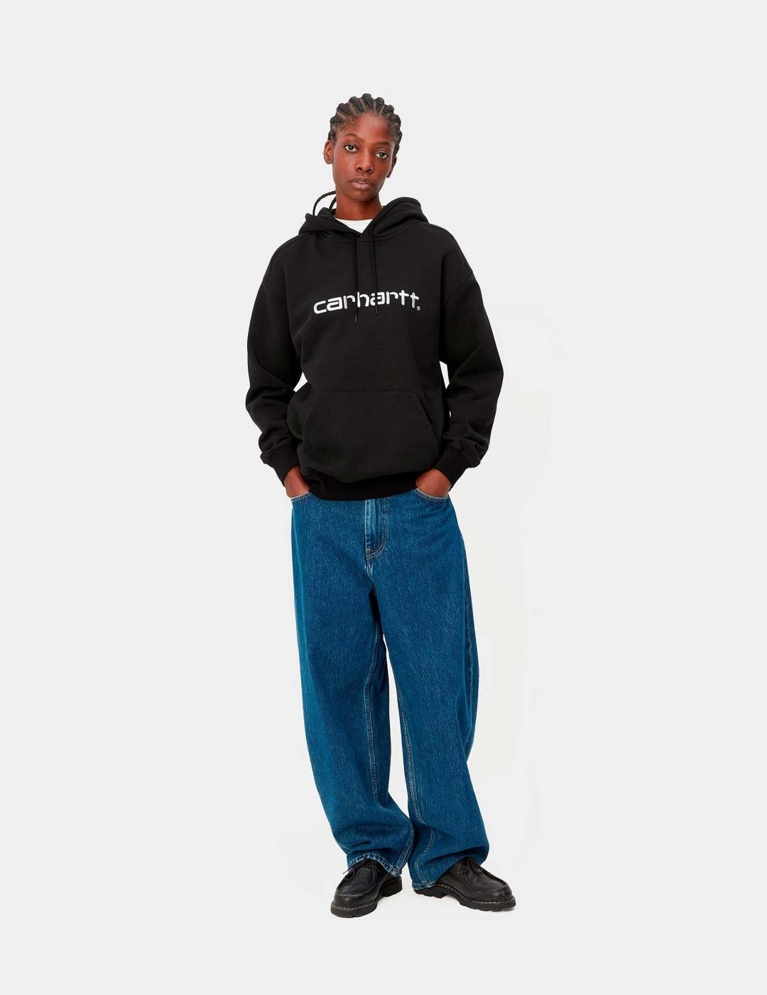 Sudadera CARHARTT WIP W' HOODED - Black / White