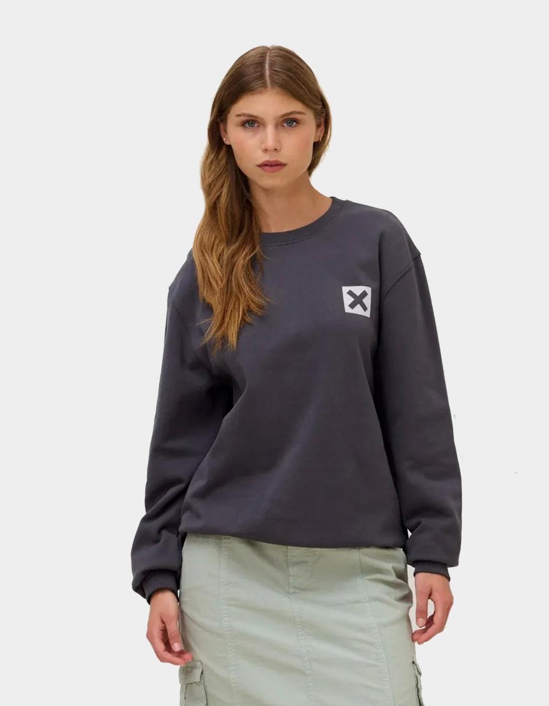 Sudadera Crew BLUE BANANA NATURE - Anthracite