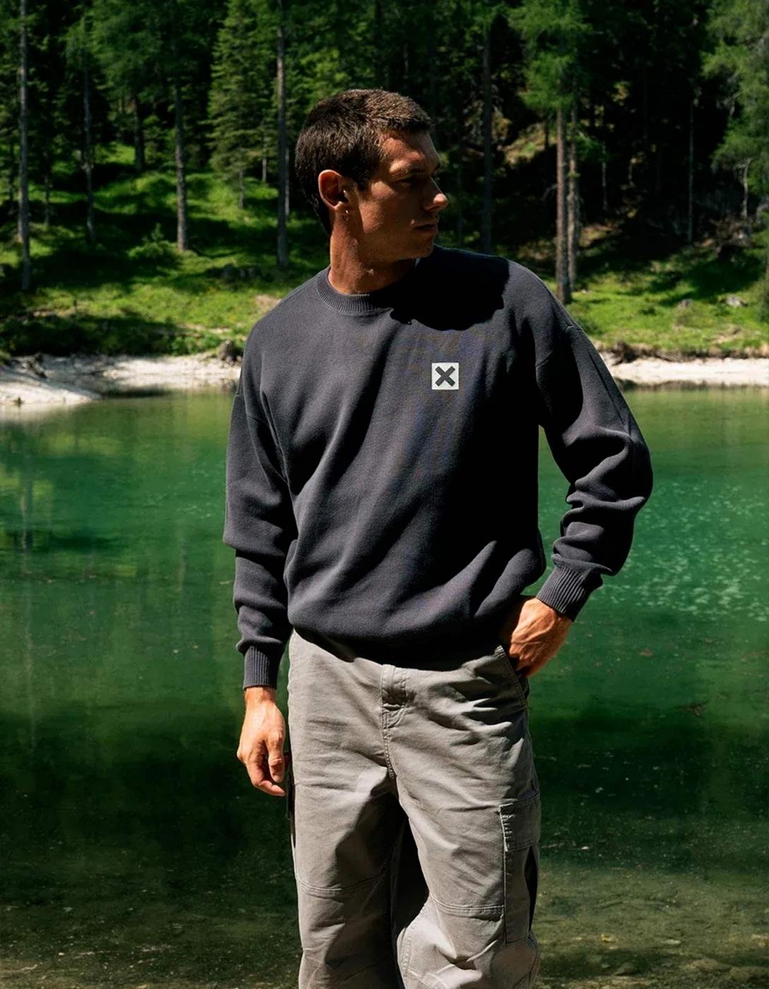 Sudadera Crew BLUE BANANA NATURE - Anthracite