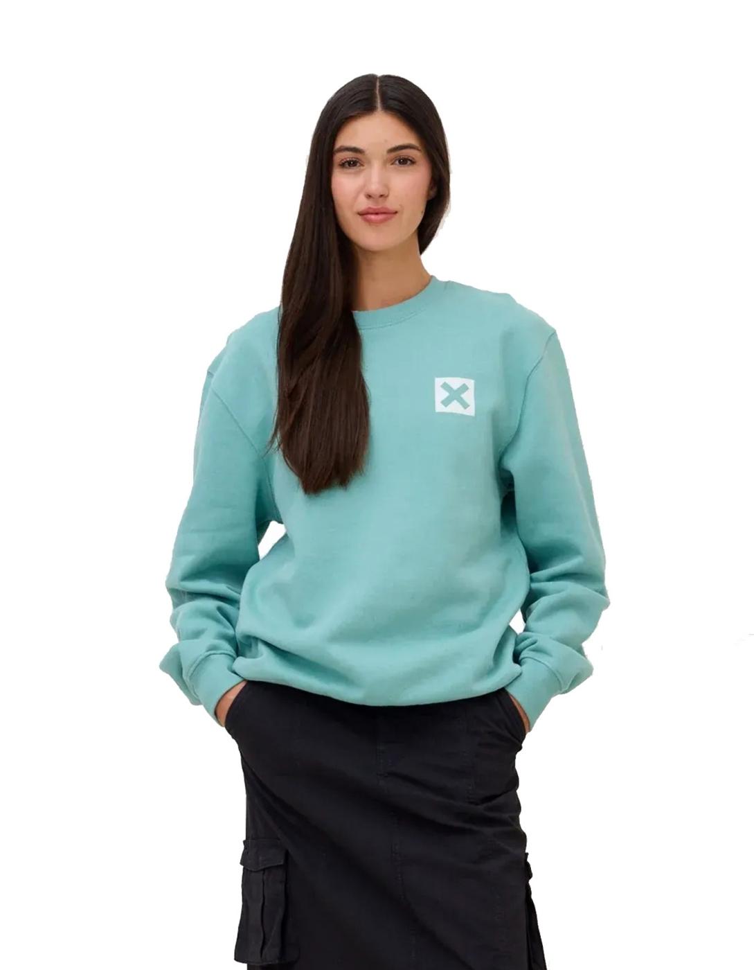 Sudadera Crew BLUE BANANA NATURE - Dusty Acqua