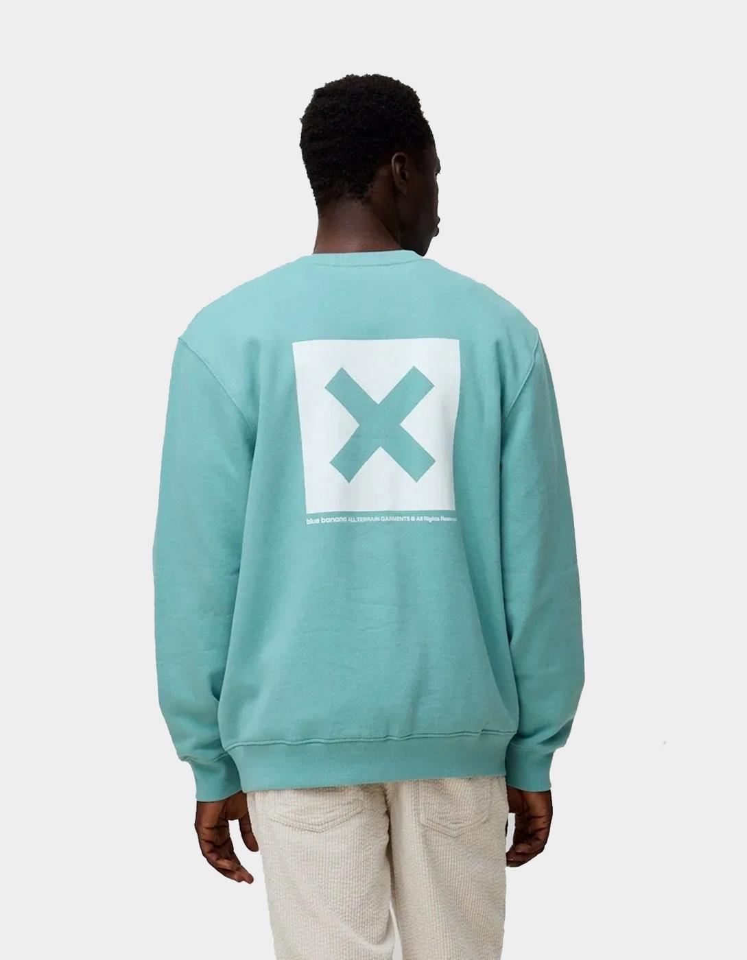 Sudadera Crew BLUE BANANA NATURE - Dusty Acqua