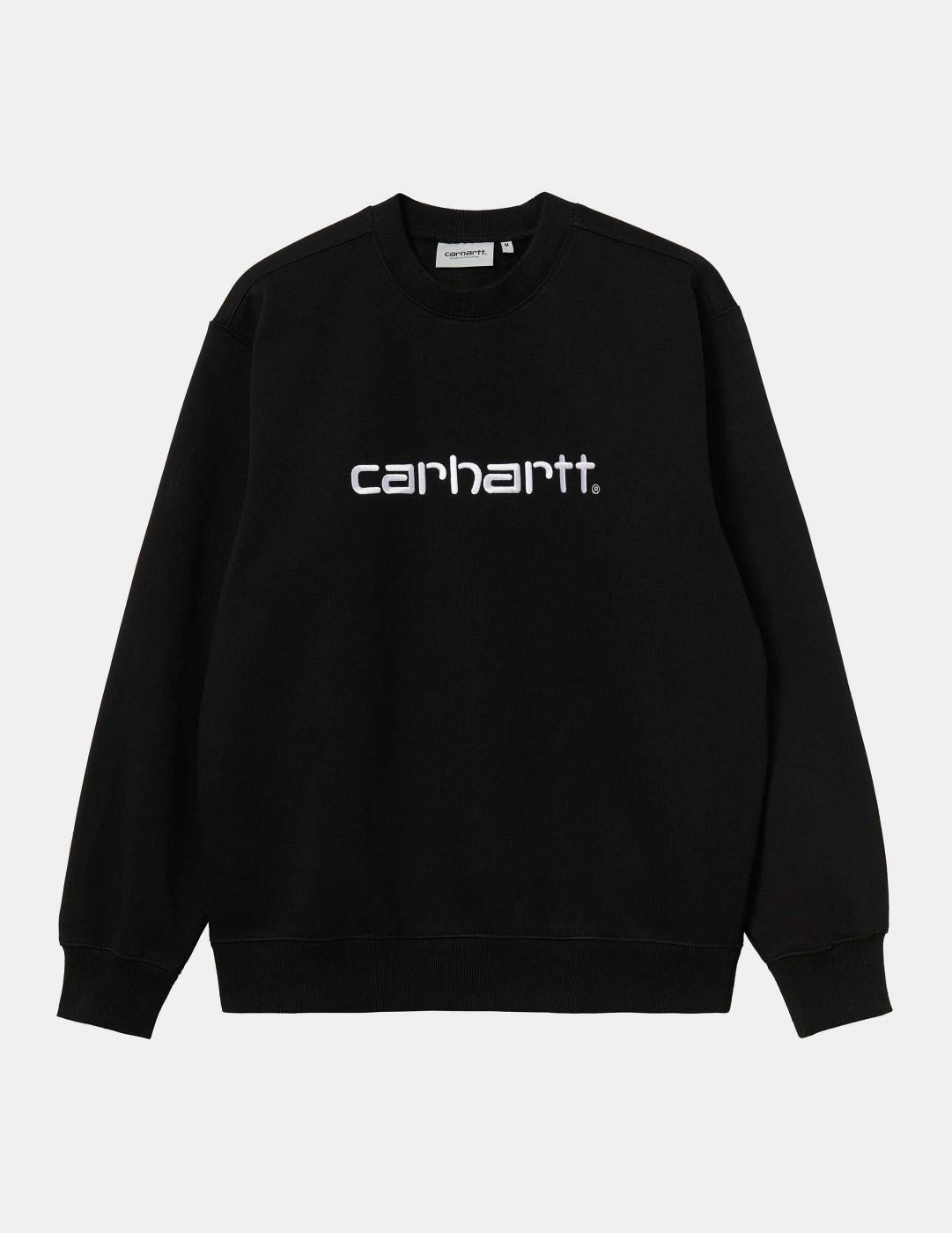 Sudadera Crew CARHARTT SWEAT - Black / White