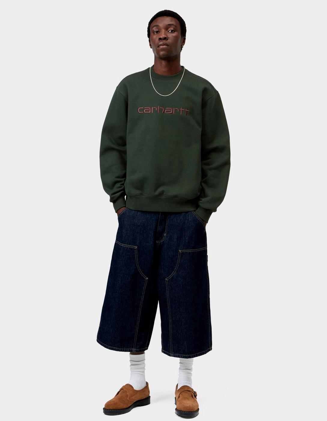 Sudadera Crew CARHARTT SWEAT - Dark Scarab / Palis
