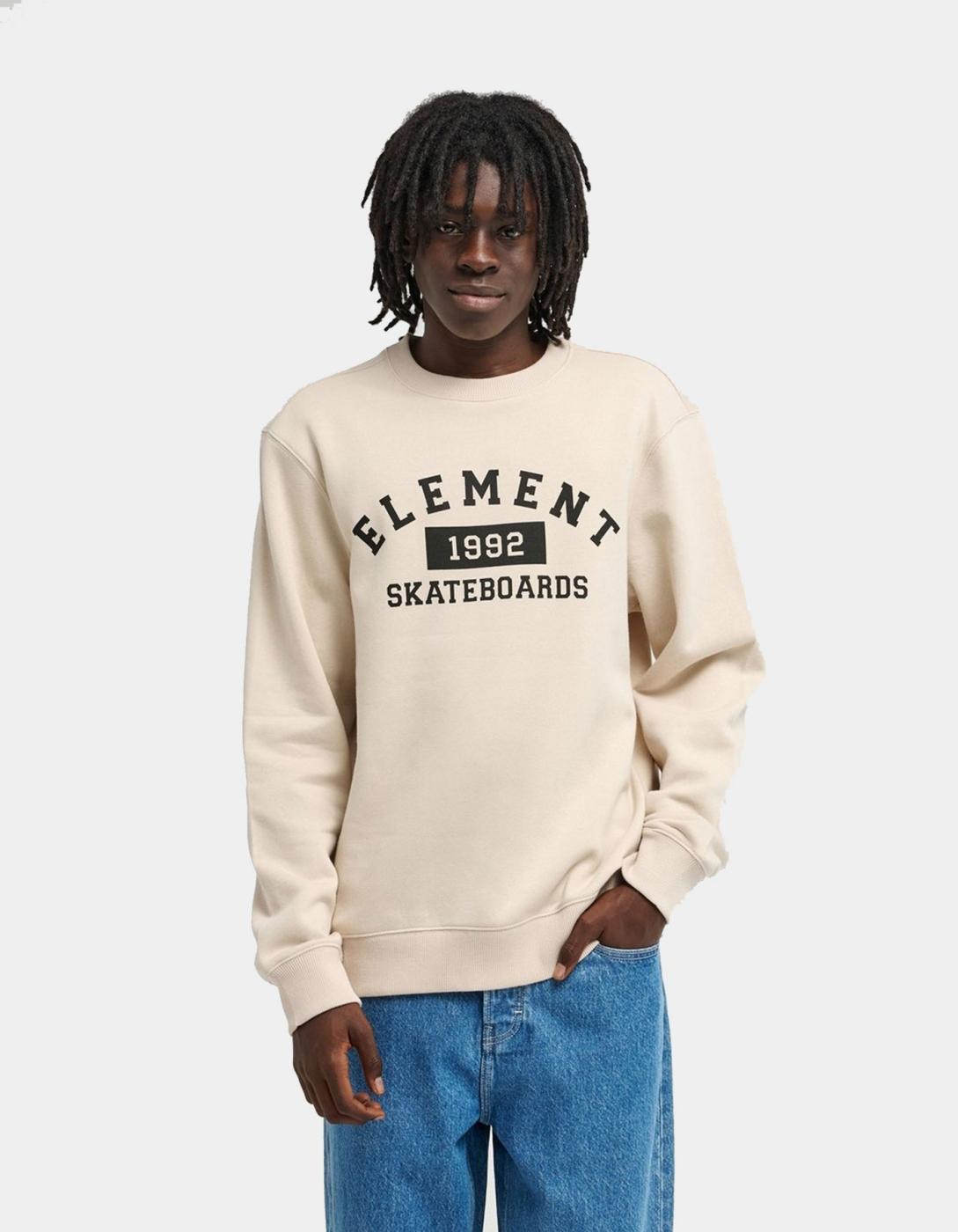 Sudadera Crew ELEMENT HOME TEAM - Oat Milk
