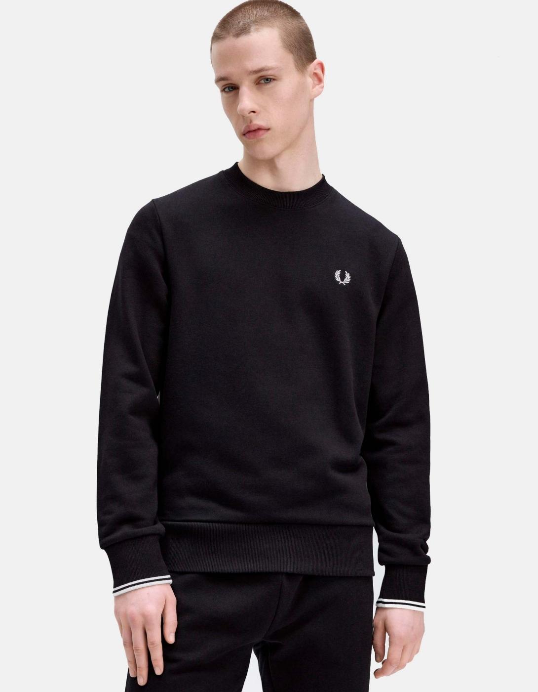 Sudadera Crew FRED PERRY M7535 - Black