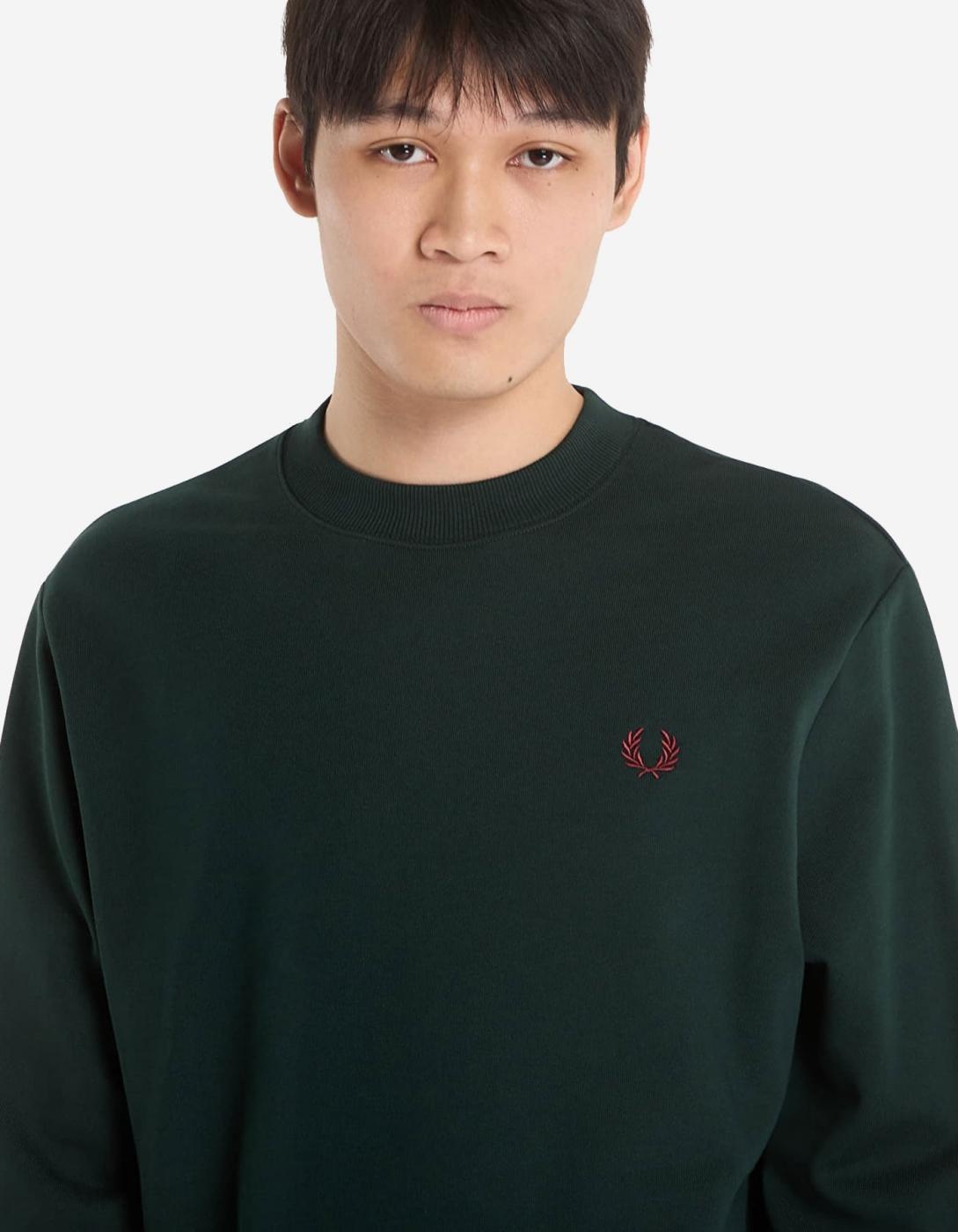 Sudadera Crew FRED PERRY M7535 - Olive/Bronze