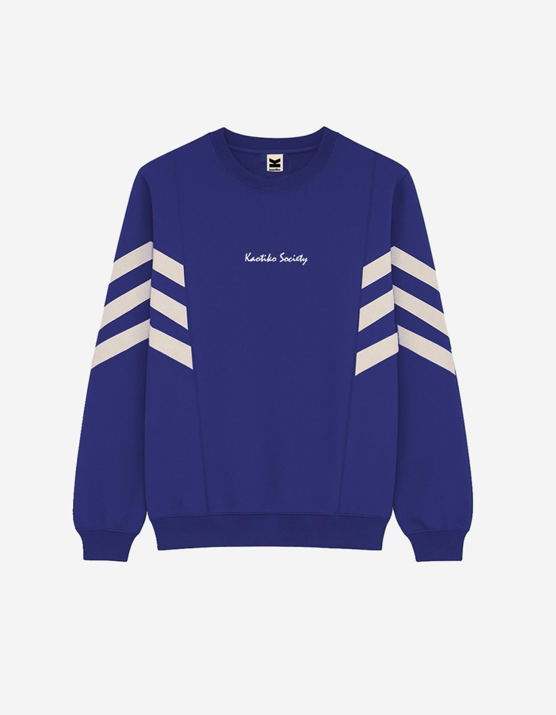Sudadera Crew KAOTIKO CHAD SOCIETY - Royal/White