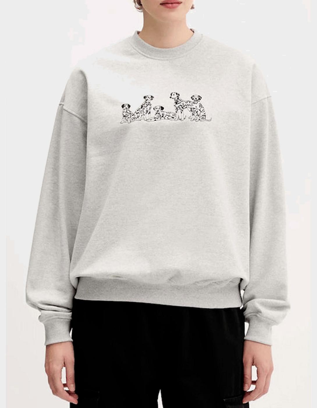 Sudadera Crew KAOTIKO DALMATIAN - Gray