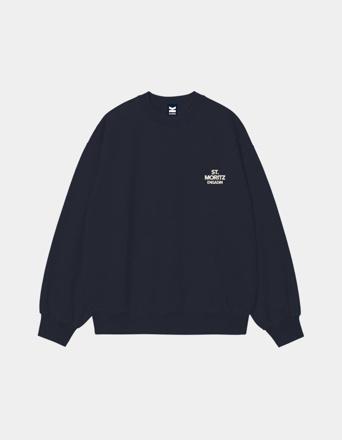 Sudadera Crew KAOTIKO OVERSIZE SNOW WAITER - Navy