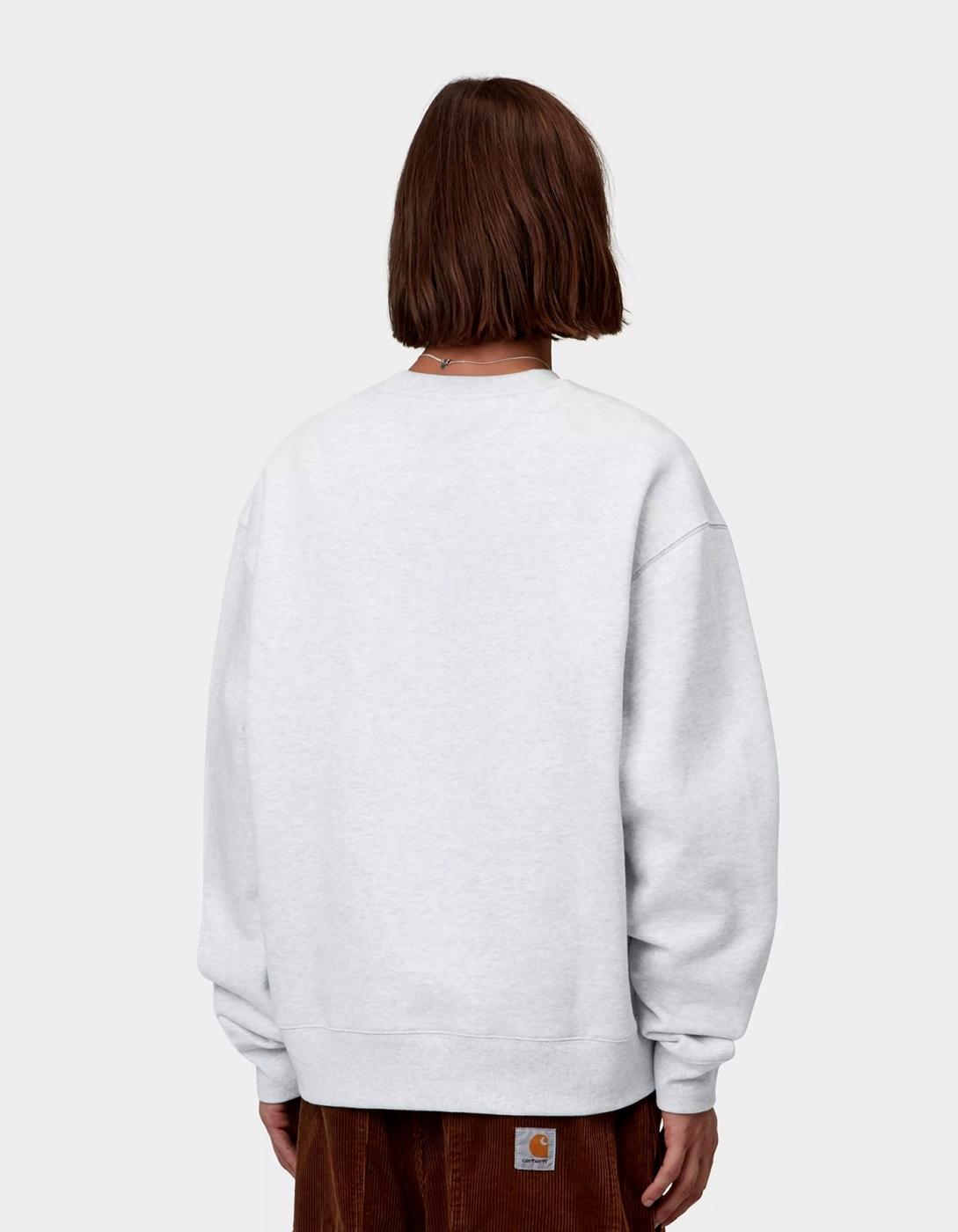 Sudadera Crew MACK SWEAT - Ash Heather / Black